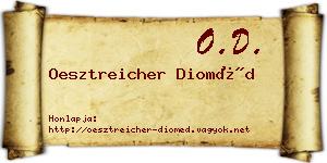 Oesztreicher Dioméd névjegykártya